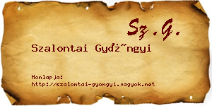 Szalontai Gyöngyi névjegykártya