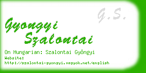 gyongyi szalontai business card
